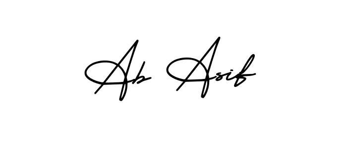 Make a beautiful signature design for name Ab Asif. With this signature (AmerikaSignatureDemo-Regular) style, you can create a handwritten signature for free. Ab Asif signature style 3 images and pictures png