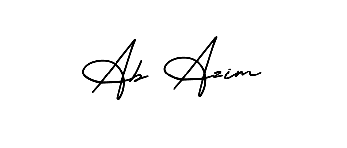 Make a beautiful signature design for name Ab Azim. With this signature (AmerikaSignatureDemo-Regular) style, you can create a handwritten signature for free. Ab Azim signature style 3 images and pictures png