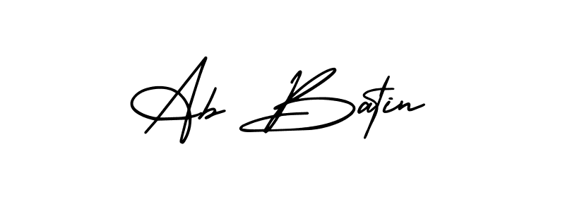 Create a beautiful signature design for name Ab Batin. With this signature (AmerikaSignatureDemo-Regular) fonts, you can make a handwritten signature for free. Ab Batin signature style 3 images and pictures png