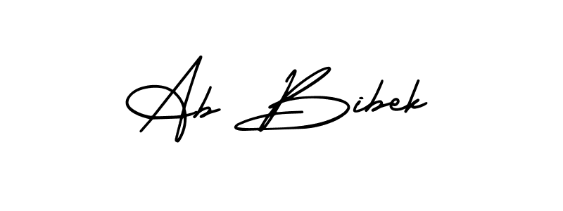 AmerikaSignatureDemo-Regular is a professional signature style that is perfect for those who want to add a touch of class to their signature. It is also a great choice for those who want to make their signature more unique. Get Ab Bibek name to fancy signature for free. Ab Bibek signature style 3 images and pictures png
