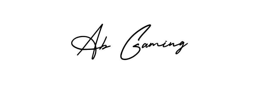 How to make Ab Gaming signature? AmerikaSignatureDemo-Regular is a professional autograph style. Create handwritten signature for Ab Gaming name. Ab Gaming signature style 3 images and pictures png