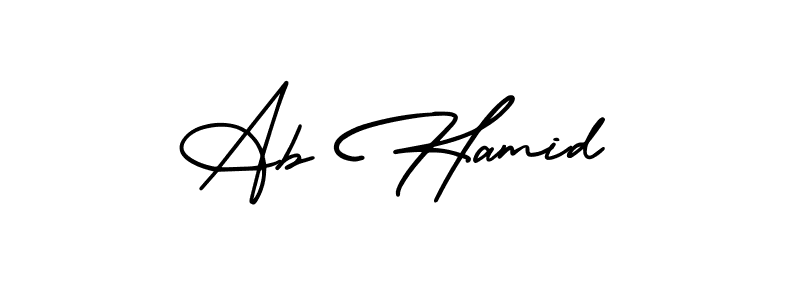 Design your own signature with our free online signature maker. With this signature software, you can create a handwritten (AmerikaSignatureDemo-Regular) signature for name Ab Hamid. Ab Hamid signature style 3 images and pictures png