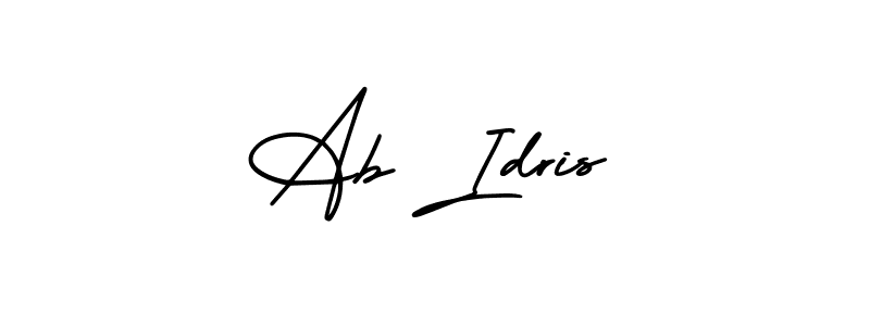 AmerikaSignatureDemo-Regular is a professional signature style that is perfect for those who want to add a touch of class to their signature. It is also a great choice for those who want to make their signature more unique. Get Ab Idris name to fancy signature for free. Ab Idris signature style 3 images and pictures png