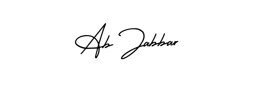 Use a signature maker to create a handwritten signature online. With this signature software, you can design (AmerikaSignatureDemo-Regular) your own signature for name Ab Jabbar. Ab Jabbar signature style 3 images and pictures png