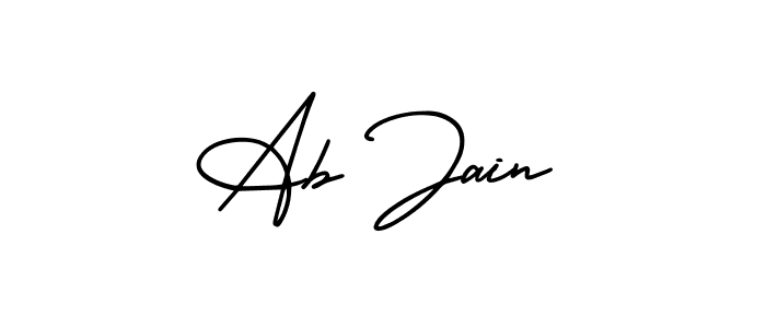 Ab Jain stylish signature style. Best Handwritten Sign (AmerikaSignatureDemo-Regular) for my name. Handwritten Signature Collection Ideas for my name Ab Jain. Ab Jain signature style 3 images and pictures png