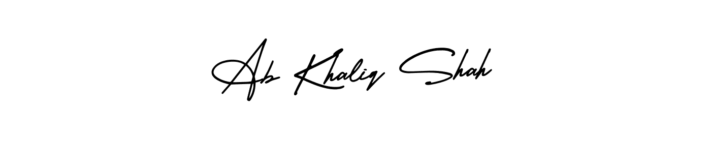 How to make Ab Khaliq Shah name signature. Use AmerikaSignatureDemo-Regular style for creating short signs online. This is the latest handwritten sign. Ab Khaliq Shah signature style 3 images and pictures png