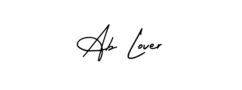 How to Draw Ab Lover signature style? AmerikaSignatureDemo-Regular is a latest design signature styles for name Ab Lover. Ab Lover signature style 3 images and pictures png
