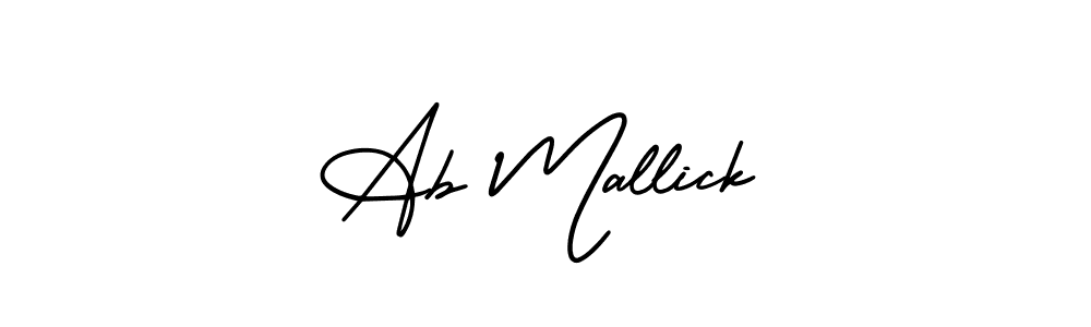 Similarly AmerikaSignatureDemo-Regular is the best handwritten signature design. Signature creator online .You can use it as an online autograph creator for name Ab Mallick. Ab Mallick signature style 3 images and pictures png