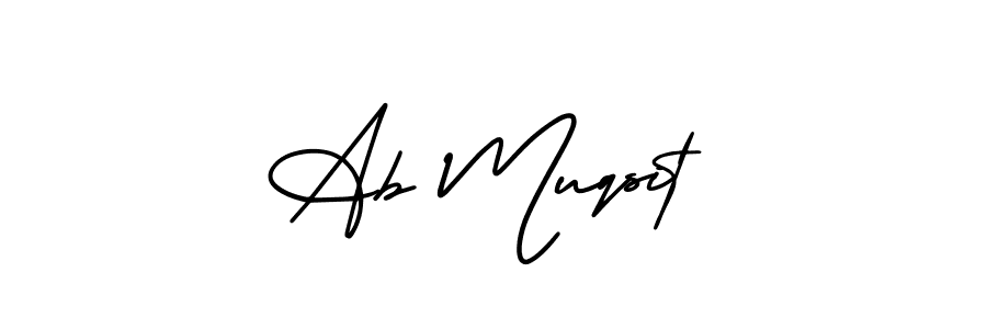 Design your own signature with our free online signature maker. With this signature software, you can create a handwritten (AmerikaSignatureDemo-Regular) signature for name Ab Muqsit. Ab Muqsit signature style 3 images and pictures png