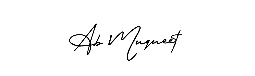 You can use this online signature creator to create a handwritten signature for the name Ab Muqueet. This is the best online autograph maker. Ab Muqueet signature style 3 images and pictures png