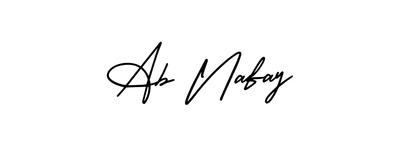 How to make Ab Nafay signature? AmerikaSignatureDemo-Regular is a professional autograph style. Create handwritten signature for Ab Nafay name. Ab Nafay signature style 3 images and pictures png