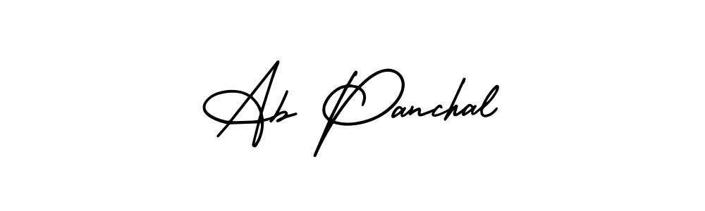 AmerikaSignatureDemo-Regular is a professional signature style that is perfect for those who want to add a touch of class to their signature. It is also a great choice for those who want to make their signature more unique. Get Ab Panchal name to fancy signature for free. Ab Panchal signature style 3 images and pictures png