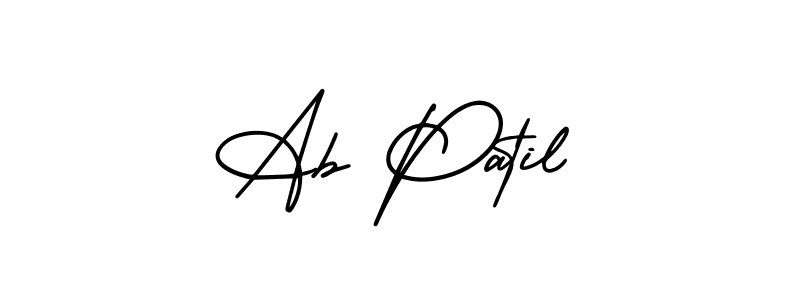 This is the best signature style for the Ab Patil name. Also you like these signature font (AmerikaSignatureDemo-Regular). Mix name signature. Ab Patil signature style 3 images and pictures png