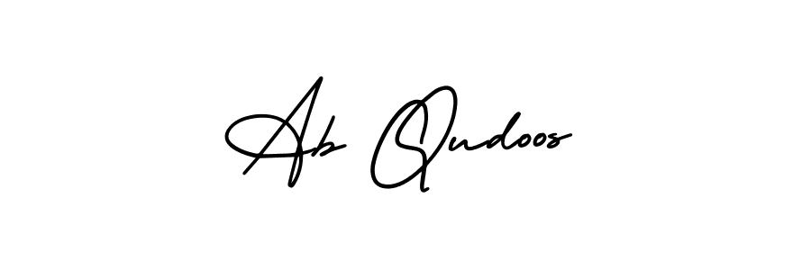 Also You can easily find your signature by using the search form. We will create Ab Qudoos name handwritten signature images for you free of cost using AmerikaSignatureDemo-Regular sign style. Ab Qudoos signature style 3 images and pictures png