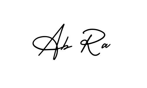 Make a beautiful signature design for name Ab Ra. With this signature (AmerikaSignatureDemo-Regular) style, you can create a handwritten signature for free. Ab Ra signature style 3 images and pictures png