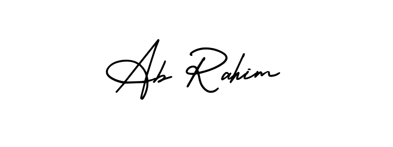 Make a beautiful signature design for name Ab Rahim. With this signature (AmerikaSignatureDemo-Regular) style, you can create a handwritten signature for free. Ab Rahim signature style 3 images and pictures png