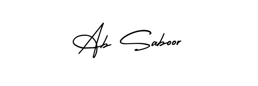 How to make Ab Saboor signature? AmerikaSignatureDemo-Regular is a professional autograph style. Create handwritten signature for Ab Saboor name. Ab Saboor signature style 3 images and pictures png