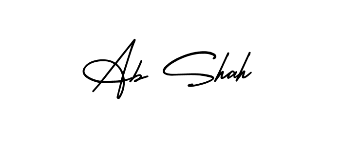 This is the best signature style for the Ab Shah name. Also you like these signature font (AmerikaSignatureDemo-Regular). Mix name signature. Ab Shah signature style 3 images and pictures png