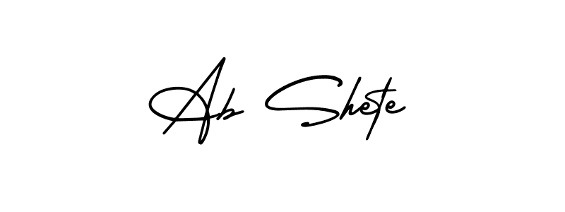 Create a beautiful signature design for name Ab Shete. With this signature (AmerikaSignatureDemo-Regular) fonts, you can make a handwritten signature for free. Ab Shete signature style 3 images and pictures png