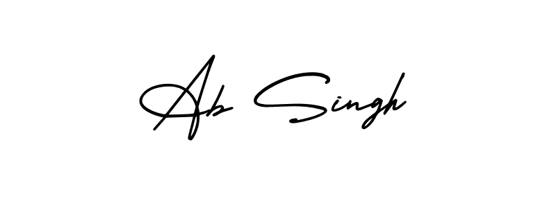 Ab Singh stylish signature style. Best Handwritten Sign (AmerikaSignatureDemo-Regular) for my name. Handwritten Signature Collection Ideas for my name Ab Singh. Ab Singh signature style 3 images and pictures png