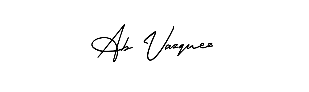 Create a beautiful signature design for name Ab Vazquez. With this signature (AmerikaSignatureDemo-Regular) fonts, you can make a handwritten signature for free. Ab Vazquez signature style 3 images and pictures png