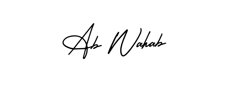 Once you've used our free online signature maker to create your best signature AmerikaSignatureDemo-Regular style, it's time to enjoy all of the benefits that Ab Wahab name signing documents. Ab Wahab signature style 3 images and pictures png