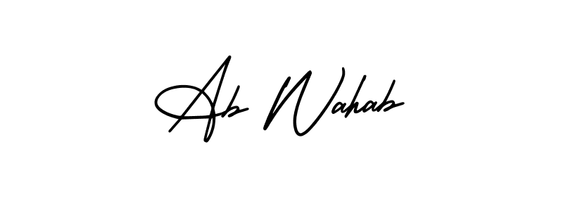 This is the best signature style for the Ab Wahab name. Also you like these signature font (AmerikaSignatureDemo-Regular). Mix name signature. Ab Wahab signature style 3 images and pictures png