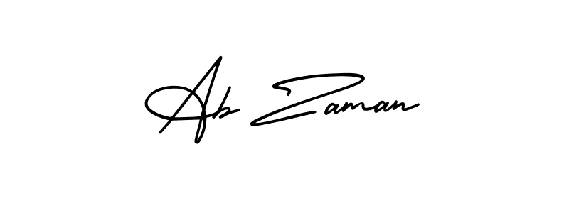 if you are searching for the best signature style for your name Ab Zaman. so please give up your signature search. here we have designed multiple signature styles  using AmerikaSignatureDemo-Regular. Ab Zaman signature style 3 images and pictures png