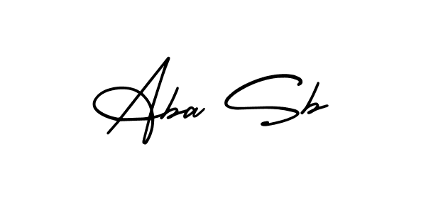 Design your own signature with our free online signature maker. With this signature software, you can create a handwritten (AmerikaSignatureDemo-Regular) signature for name Aba Sb. Aba Sb signature style 3 images and pictures png