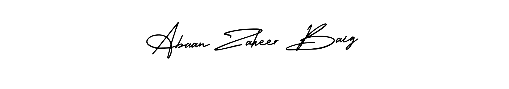 Also we have Abaan Zaheer Baig name is the best signature style. Create professional handwritten signature collection using AmerikaSignatureDemo-Regular autograph style. Abaan Zaheer Baig signature style 3 images and pictures png