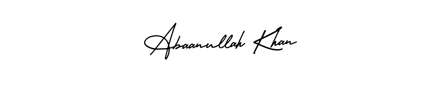 How to make Abaanullah Khan signature? AmerikaSignatureDemo-Regular is a professional autograph style. Create handwritten signature for Abaanullah Khan name. Abaanullah Khan signature style 3 images and pictures png
