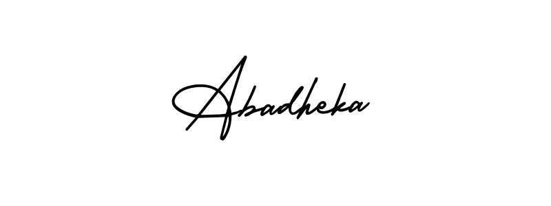 Create a beautiful signature design for name Abadheka. With this signature (AmerikaSignatureDemo-Regular) fonts, you can make a handwritten signature for free. Abadheka signature style 3 images and pictures png