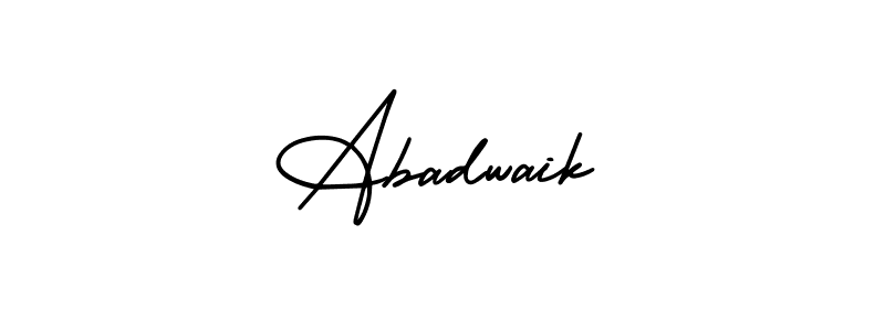 Use a signature maker to create a handwritten signature online. With this signature software, you can design (AmerikaSignatureDemo-Regular) your own signature for name Abadwaik. Abadwaik signature style 3 images and pictures png