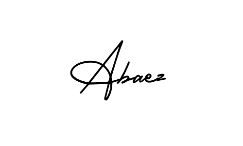 You should practise on your own different ways (AmerikaSignatureDemo-Regular) to write your name (Abaez) in signature. don't let someone else do it for you. Abaez signature style 3 images and pictures png