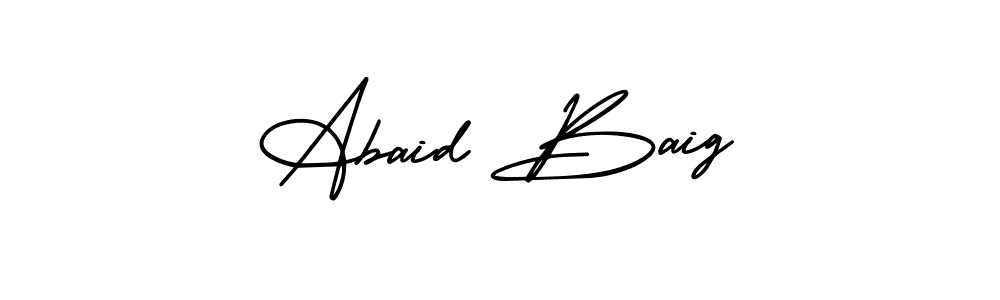How to Draw Abaid Baig signature style? AmerikaSignatureDemo-Regular is a latest design signature styles for name Abaid Baig. Abaid Baig signature style 3 images and pictures png