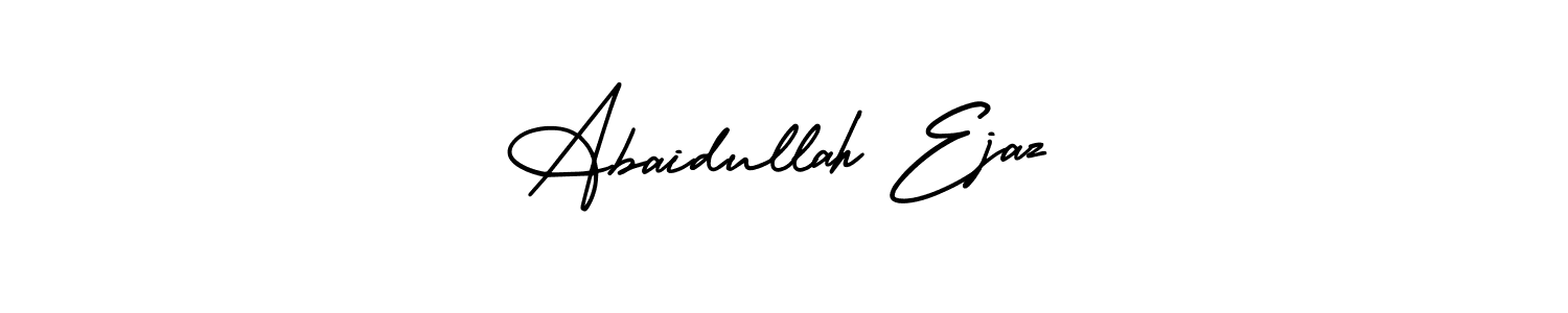 AmerikaSignatureDemo-Regular is a professional signature style that is perfect for those who want to add a touch of class to their signature. It is also a great choice for those who want to make their signature more unique. Get Abaidullah Ejaz name to fancy signature for free. Abaidullah Ejaz signature style 3 images and pictures png