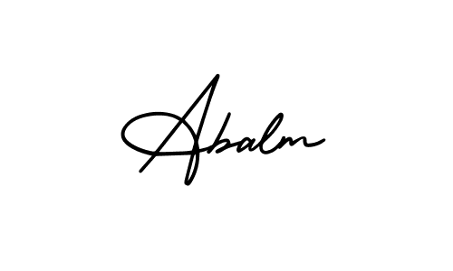 Also we have Abalm name is the best signature style. Create professional handwritten signature collection using AmerikaSignatureDemo-Regular autograph style. Abalm signature style 3 images and pictures png
