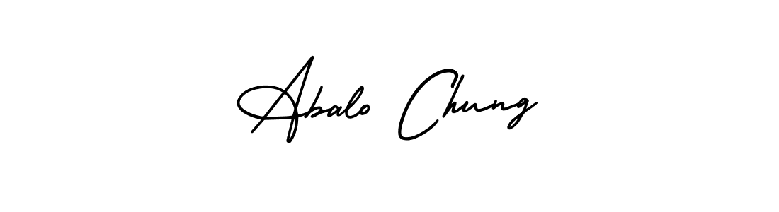 How to make Abalo Chung name signature. Use AmerikaSignatureDemo-Regular style for creating short signs online. This is the latest handwritten sign. Abalo Chung signature style 3 images and pictures png