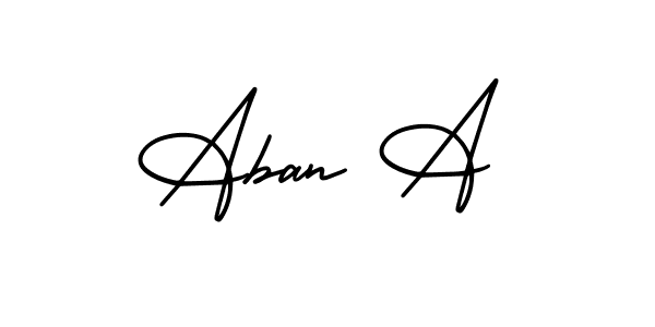 Here are the top 10 professional signature styles for the name Aban A. These are the best autograph styles you can use for your name. Aban A signature style 3 images and pictures png