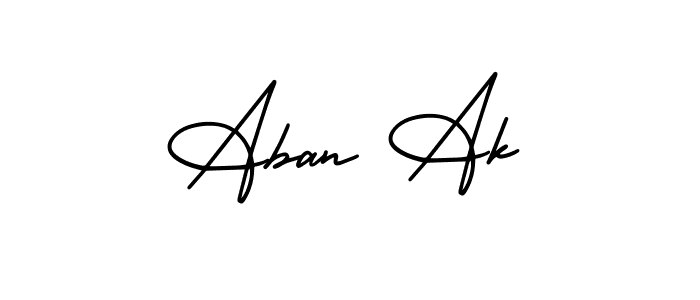 Use a signature maker to create a handwritten signature online. With this signature software, you can design (AmerikaSignatureDemo-Regular) your own signature for name Aban Ak. Aban Ak signature style 3 images and pictures png