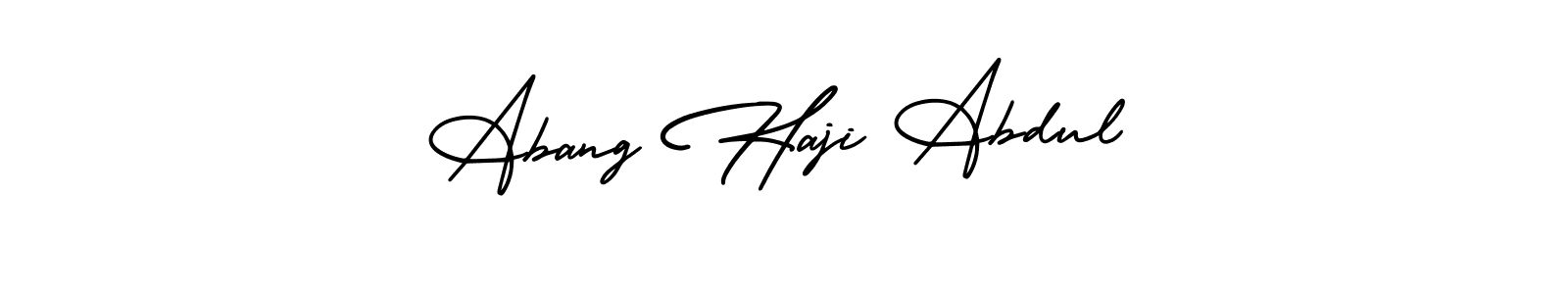 AmerikaSignatureDemo-Regular is a professional signature style that is perfect for those who want to add a touch of class to their signature. It is also a great choice for those who want to make their signature more unique. Get Abang Haji Abdul name to fancy signature for free. Abang Haji Abdul signature style 3 images and pictures png