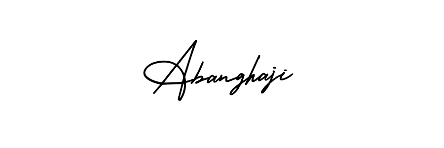 You should practise on your own different ways (AmerikaSignatureDemo-Regular) to write your name (Abanghaji) in signature. don't let someone else do it for you. Abanghaji signature style 3 images and pictures png