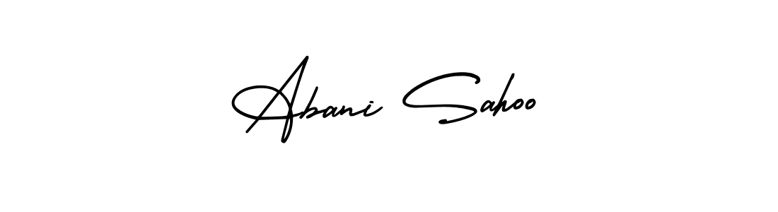 Abani Sahoo stylish signature style. Best Handwritten Sign (AmerikaSignatureDemo-Regular) for my name. Handwritten Signature Collection Ideas for my name Abani Sahoo. Abani Sahoo signature style 3 images and pictures png