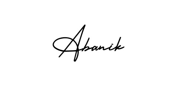 It looks lik you need a new signature style for name Abanik. Design unique handwritten (AmerikaSignatureDemo-Regular) signature with our free signature maker in just a few clicks. Abanik signature style 3 images and pictures png