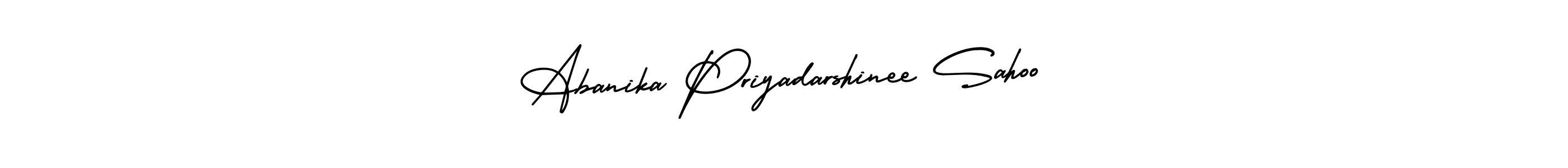 Use a signature maker to create a handwritten signature online. With this signature software, you can design (AmerikaSignatureDemo-Regular) your own signature for name Abanika Priyadarshinee Sahoo. Abanika Priyadarshinee Sahoo signature style 3 images and pictures png