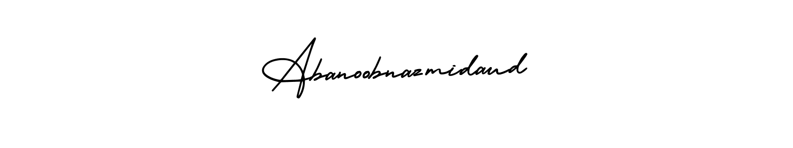 It looks lik you need a new signature style for name Abanoobnazmidaud. Design unique handwritten (AmerikaSignatureDemo-Regular) signature with our free signature maker in just a few clicks. Abanoobnazmidaud signature style 3 images and pictures png
