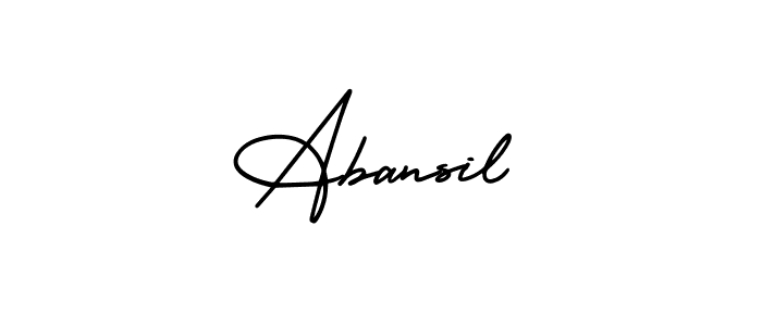 AmerikaSignatureDemo-Regular is a professional signature style that is perfect for those who want to add a touch of class to their signature. It is also a great choice for those who want to make their signature more unique. Get Abansil name to fancy signature for free. Abansil signature style 3 images and pictures png