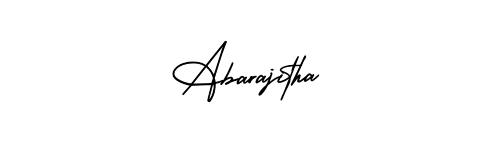 Use a signature maker to create a handwritten signature online. With this signature software, you can design (AmerikaSignatureDemo-Regular) your own signature for name Abarajitha. Abarajitha signature style 3 images and pictures png