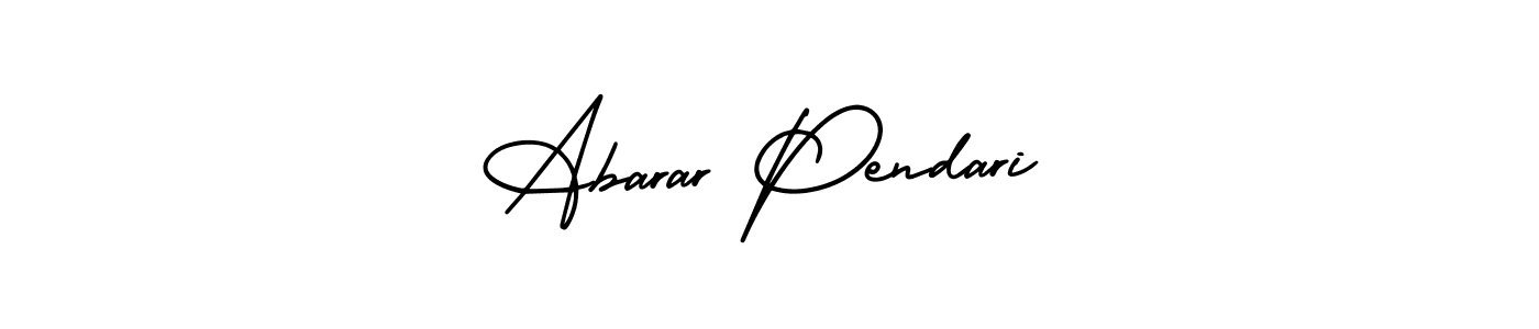 How to make Abarar Pendari name signature. Use AmerikaSignatureDemo-Regular style for creating short signs online. This is the latest handwritten sign. Abarar Pendari signature style 3 images and pictures png