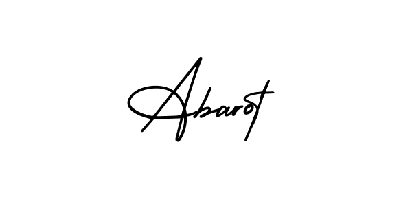 You should practise on your own different ways (AmerikaSignatureDemo-Regular) to write your name (Abarot) in signature. don't let someone else do it for you. Abarot signature style 3 images and pictures png